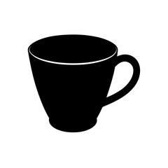 cup icon black silhouette vector illustration on transparent background