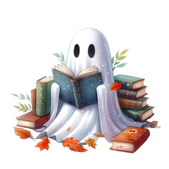 A robotic skeleton with a futuristic black helmet sits in space, reading a book