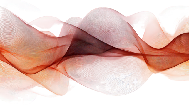 Abstract Flowing Shapes In Warm Colors