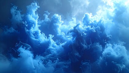 A mesmerizing display of swirling, vibrant blues, creating a captivating abstract design.