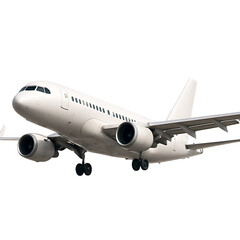 Obraz premium Airplane in Flight on Transparent Background