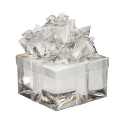Crystal Gift Box Sculpture Sparkling Presents for Festive Occasions