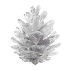 Abstract Glass Pine Cone Elegant Silver Texture