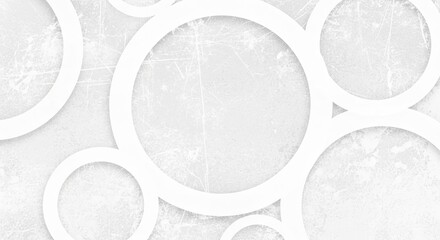 Minimalistic white circle abstract design on textured light background pattern