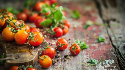 Rustic Mediterranean Cuisine: Garden-Fresh Produce, Vegetarian Meals & Vitamin-Packed Salads in a Traditional Kitchen