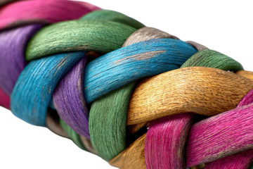 Close Up Colorful Braided Texture