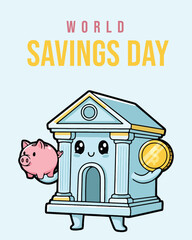 Financial Literacy Awareness Illustration for World Savings Day