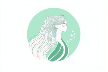 Virgo Zodiac Sign Isolated On White Background. Horoscope. Virgo Horoscope Symbol. Astrological Virgo Design. Virgo Sign Icon. Detailed Virgo Zodiac Emblem Isolated. Astrology.