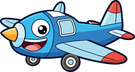 Playful Airplane, Airplane, Cartoon, Fun, Sky, Flight, Travel, Vector, Adventure, Aviation, Kids, Playful, Animated, Explore, Colorful, Clouds, Happy, Transportation

