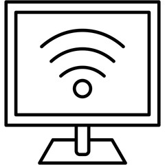 vector illustration of a computer monitor