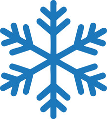 Obraz premium Illustration of a blue snowflake on a white background winter theme