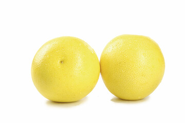 Fresh Golden South African Grapefruits on White Background - Sweet Citrus Fruit Showcase