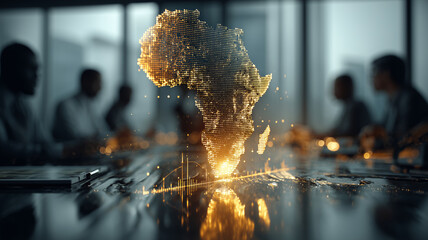 Conceptual vision of Africa's bright future in a business environment