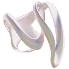 3D Iridescent Metallic Μat Abstract Shape Objects, 3d rendering liquid aluminum gradient shape design element, futuristic, shiny design	