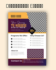 Modern Education Flyer Template | School, College, University, Online Course Promotion Design