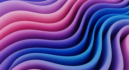 Abstract Colorful Wavy Layers Background.