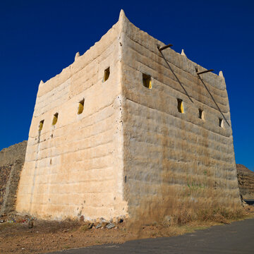 Traditional clay and silt homes in a village, Asir province, Ahad Rufaidah, Saudi Arabia