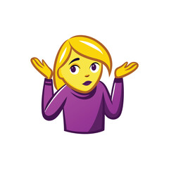 woman shrugging emoji I don't know, 
