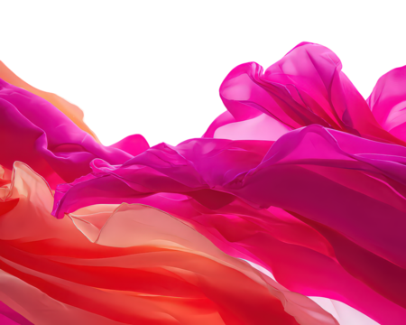 Abstract Flowing Fabric in Pink and Orange Tones