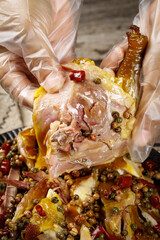 Chongqing Salt-Baked Spicy Chicken with Sichuan Peppercorns - Traditional Chinese Cuisine Preparation