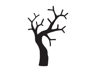 Scary Plant Silhouette Halloween Background
