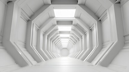 Naklejka premium Minimal White Background with Cube Blocks