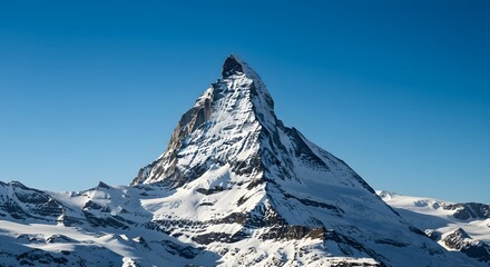 Minimalist Mountain Landscape Silhouette at Sunrise