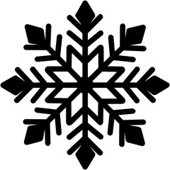 Snowflake icon on the white background. Winter symbol. Christmas logo sign