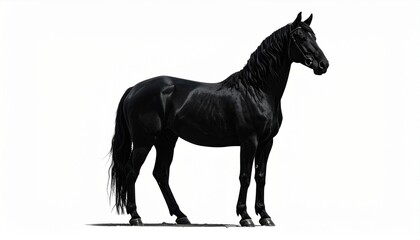 Naklejka premium 馬のシルエット