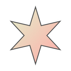 Pastel Gradient Star 100