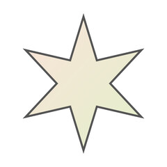 Obraz premium Pastel Gradient Star 12
