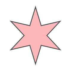 Obraz premium Pastel Gradient Star 45