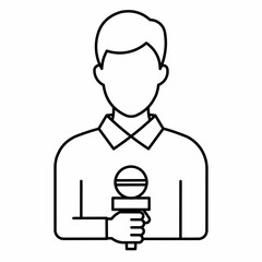 Reporter icon with microphone