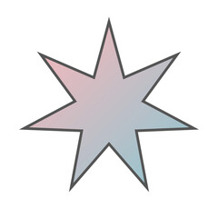 Fototapeta premium Pastel Gradient Star 5
