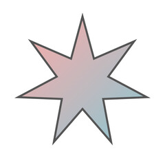 Obraz premium Pastel Gradient Star 60