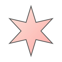 Obraz premium Pastel Gradient Star 75