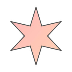 Obraz premium Pastel Gradient Star 93