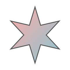 Pastel Gradient Star 96