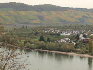 Rhine river valley in autumn, Germany