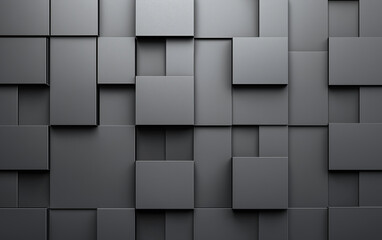 Obraz premium Dark gray abstract cube wall background block box construction