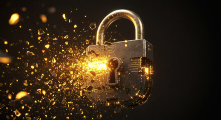 Digital Security Breach A Visual Depiction of Data Vulnerability and Online Protection