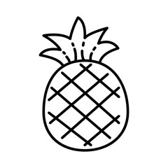 Line art icon a pineapple