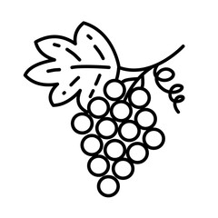 Line art grape icon