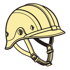 Fototapeta premium Vector illustration of an army helmet, a hard cap for soldier head protection
