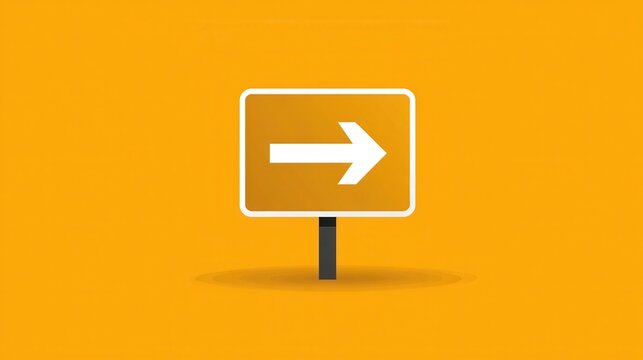 The Forward Sign: A clean, modern sign against a vibrant orange backdrop, with an arrow pointing to the right, indicating direction and guiding the viewer toward an intended path. 