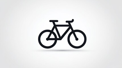 Minimalist Bicycle Icon: A clean and simple illustration of a bicycle, perfect for conveying concepts of travel, eco-friendliness, and outdoor recreation.