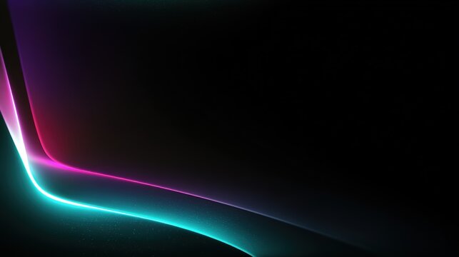 Futuristic tech abstract composition with floating minimalist shapes, dark background cyan magenta glow, volumetric light