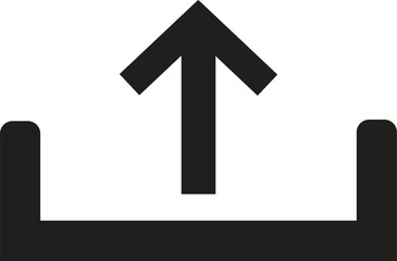 Vector icons of a black and white arrow sign symbolizing business growth and direction on a web-based finance graph