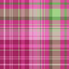 Seamless pattern with pleasant stylish green and pink colors for plaid.eps
