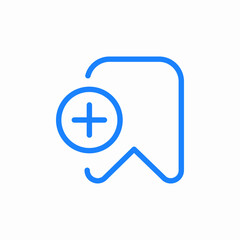 saved added icon sign vector